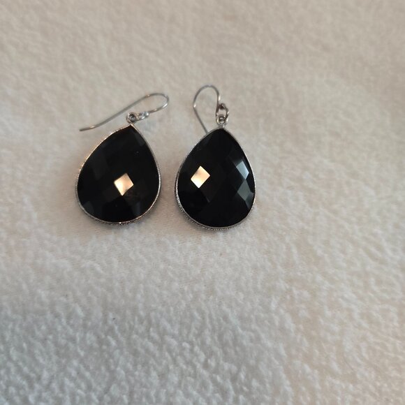 SALE! Black Onyx Earrings - Picture 2 of 3